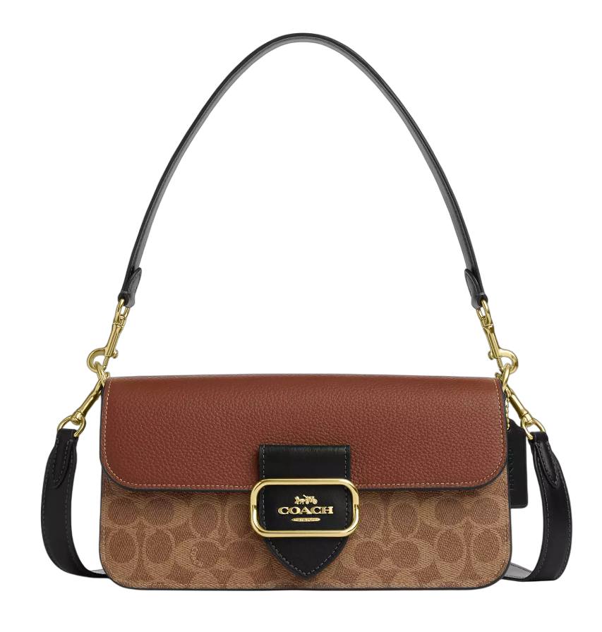 Cумка Coach Morgan Shoulder Bag Canvas Gold/Khaki Multi